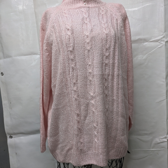 Erika Light Pink Cowl Neck Sweater - Picture 1 of 16